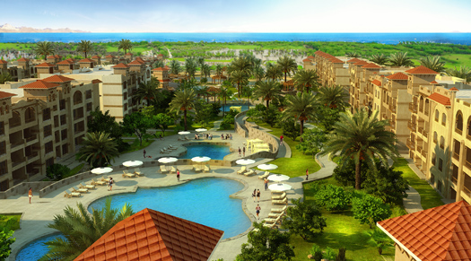 
<div style=color:#000>Location:Sahl Hashish, Hurghada
               Year:2007
               Status:Under-construction</div>
Al-Saraya Resort Sahl Hashish is one of the most distinguished tourist resorts in the new Sahl Hashish area located at Egypt’s Red Sea coast. The project  consists of 300 residential units over an area of approx. 90,000 m2. The central green areas and recreational facilities contain a unique artificial lake, swimming pools, sun bathing decks among others. The resort also contains a luxury hotel,  administration and service buildings. The design uses the existing topography of the site to maximize the number of residential units and utilizes the open view towards the neighboring golf course and sea coast.